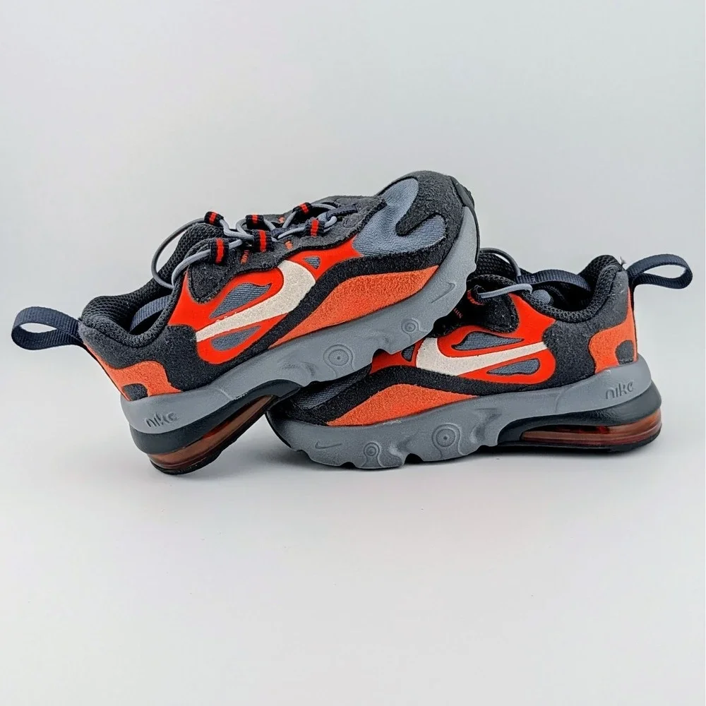Nike Air Max 270 Baby Toddler 5C React Gray Orange Shoes CD2654-006